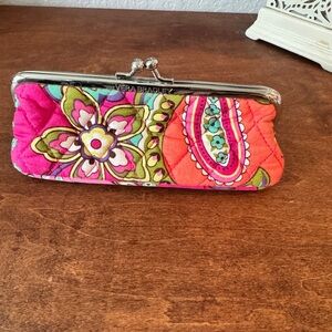Vera Bradley Pink and Green Floral Clutch  (GT)